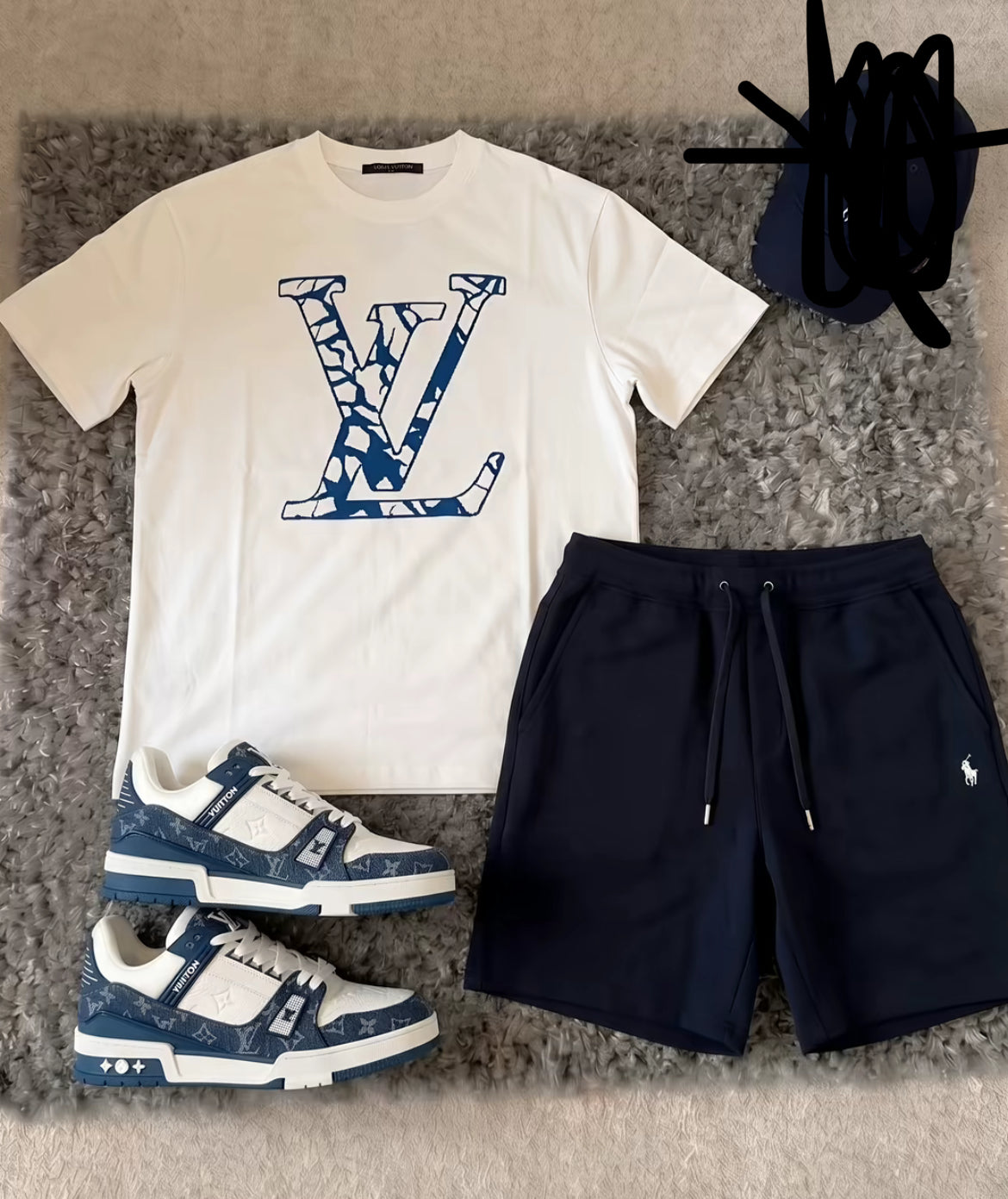 Lv tshirt polo short och lv skor