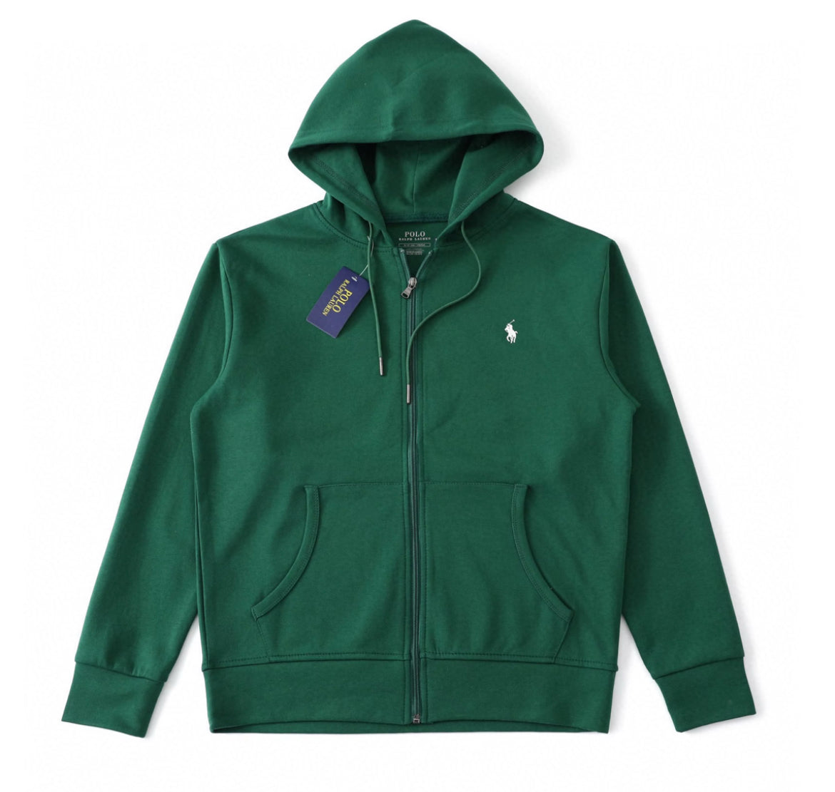 Polo Ralph lauren zip up hoodie grön med vitt logga