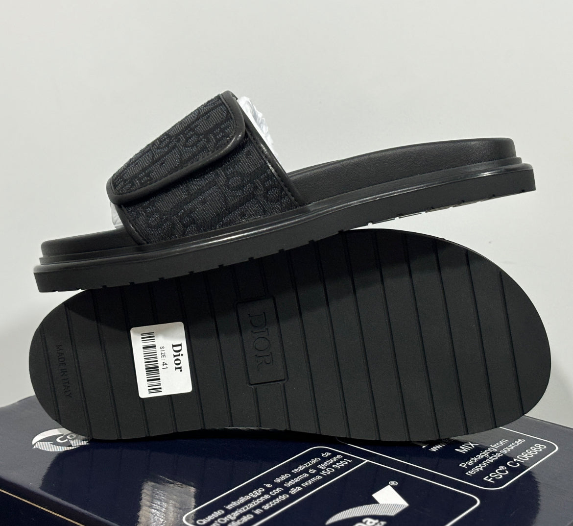Dior tofflor svarta